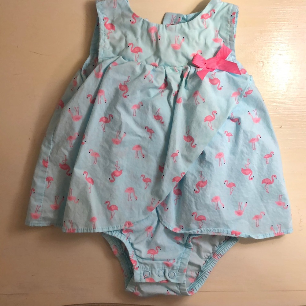 Baby girl flamingo dress